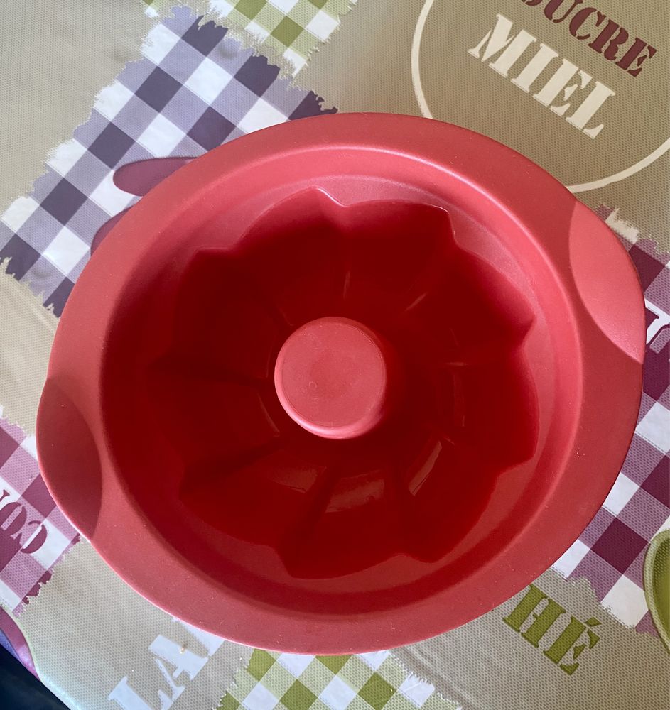 Forma de silicone pequena tupperware nova