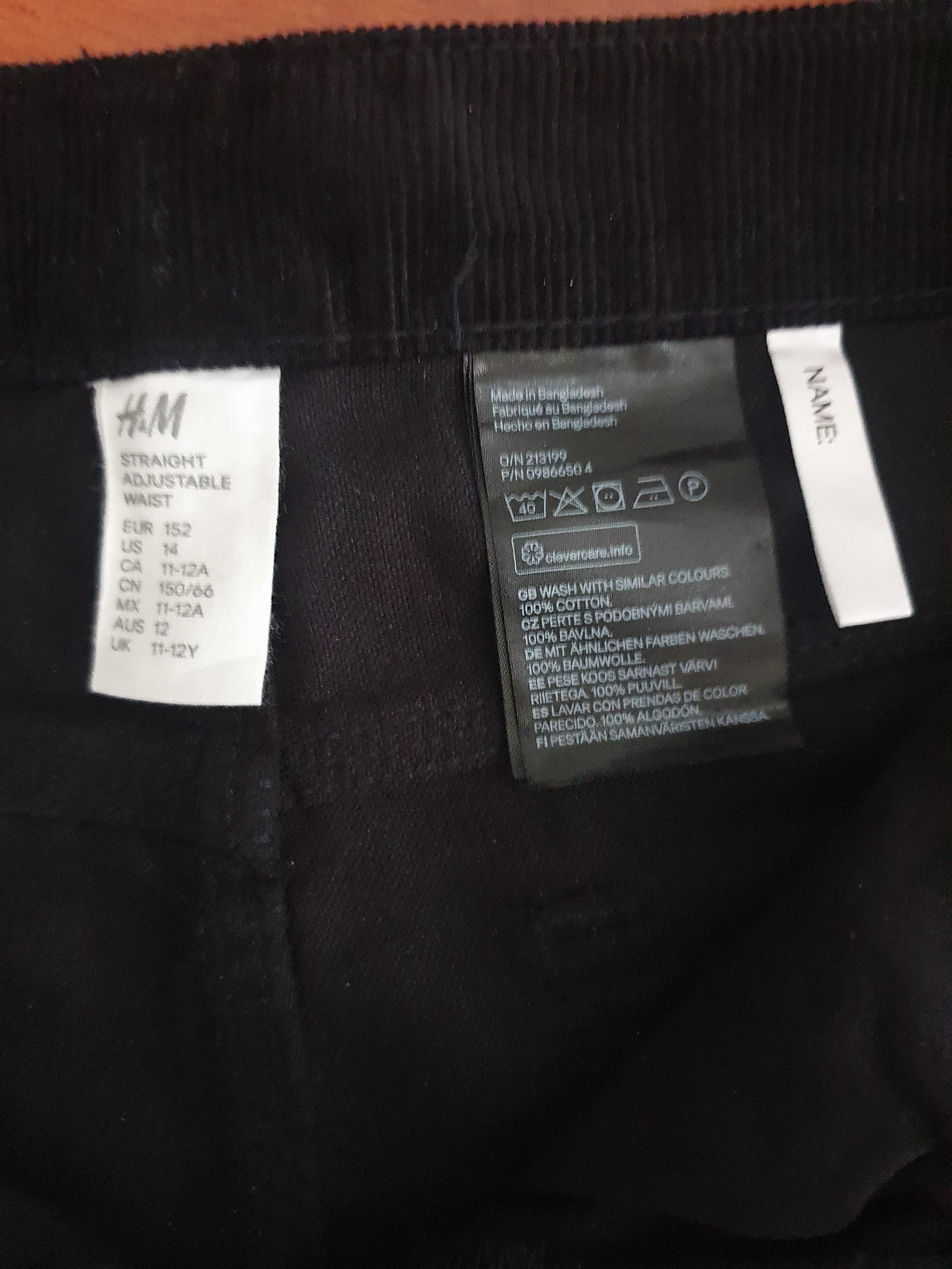 Spodnie H&M ze sztruksu 152