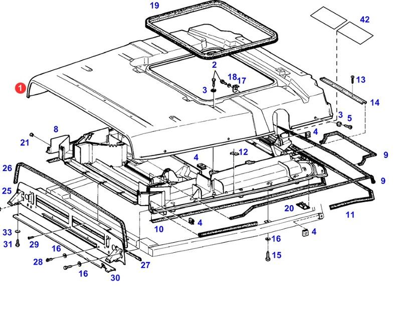 Dach Kabiny Fendt 300 , 500, 800