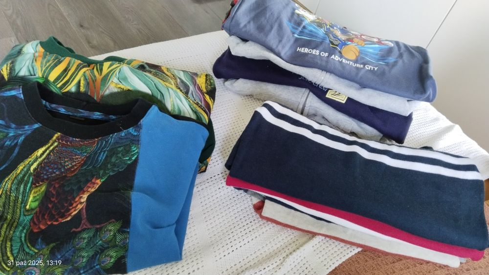 Zestaw 9 bluz i swetrów rozmiar 116 haby baby, h&m, KappAhl, united ..