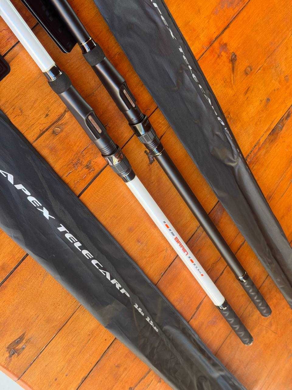 Карповое удилище телескоп Brain Apex Tele Carp Black 3-3,3-3,6-3,9-4,2