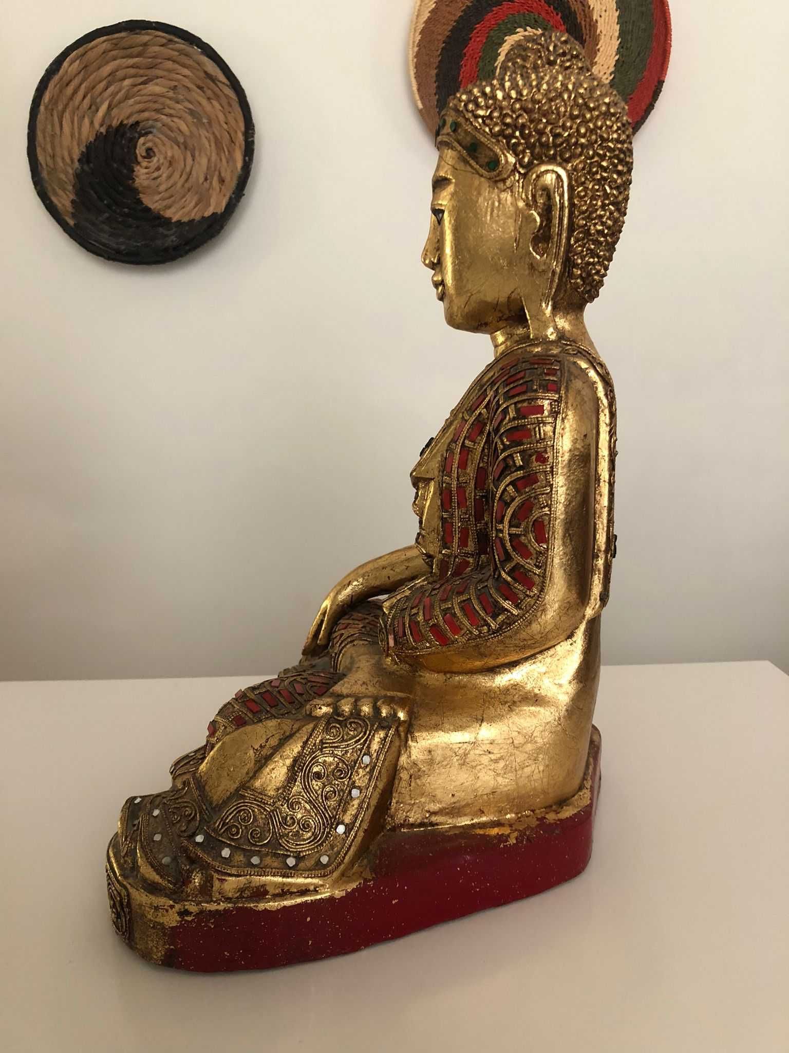 Figura Decorativa Home Decor Dourado Buda!!!