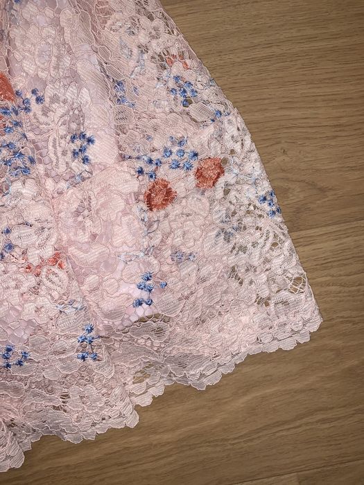 VISSAVI * SUKIENKA piękna pudrowa Koronka NOWA z metkami 34