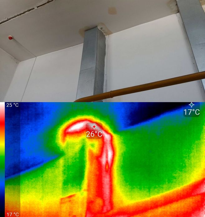 Послуги обстеження тепловізором. Енергоаудит. Пошук труб та протікань.