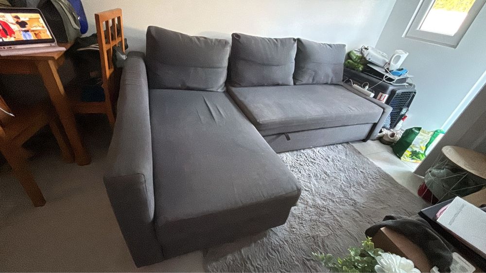 Sofa chaise long Cinzento FRIHETEN