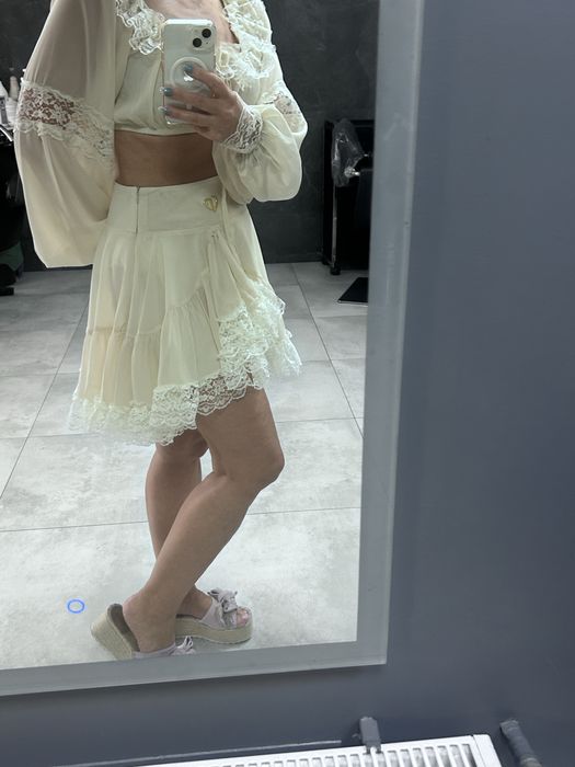 Komplet ecru Loveya roz 36