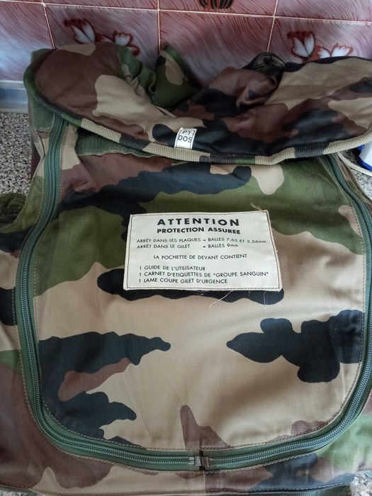Colete táctico porta placas S3 militar Exército Francês S/M airsoft