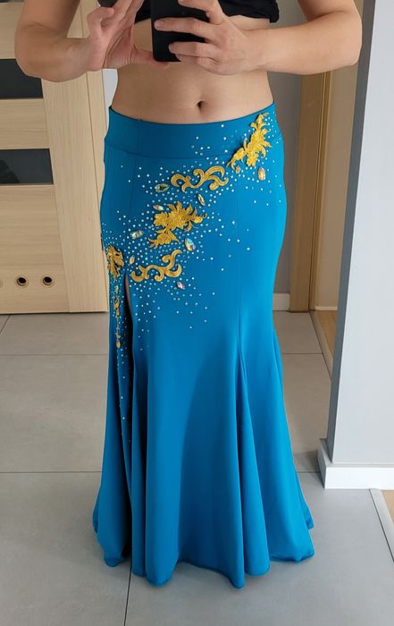 Spódnica do tańca brzucha, belly dance, tańca orientalnego – turkusowa