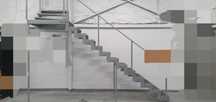 Schody metalowe z kraty wema