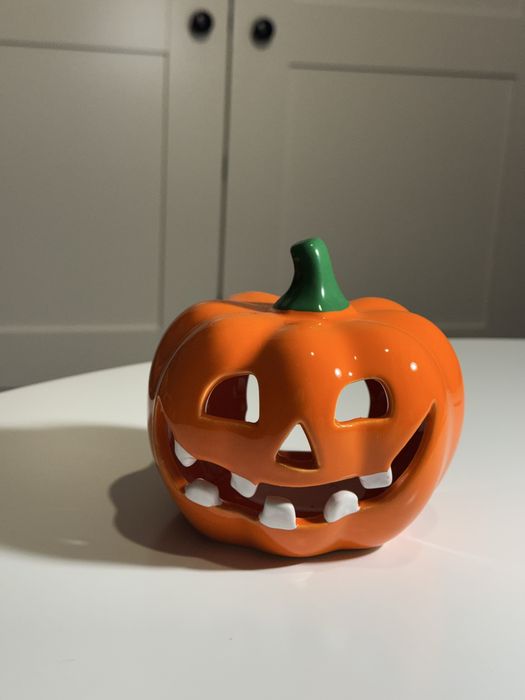 Dynia ozdoba dekoracja świecznik halloween świeczka jesień pomarańcz