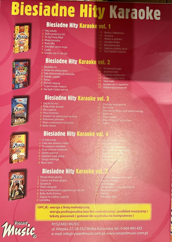 Karaoke Biesiadne Hity 5DVD BOX