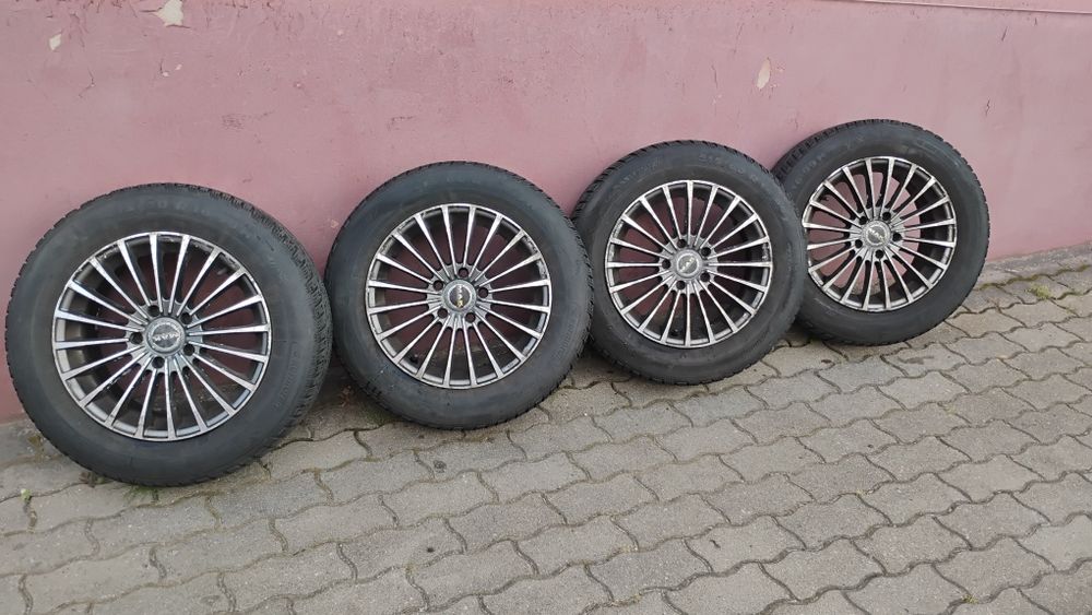 Alufelgi z oponami zimowymi 16" 5X114,3  215/60/16" cena za komplet.