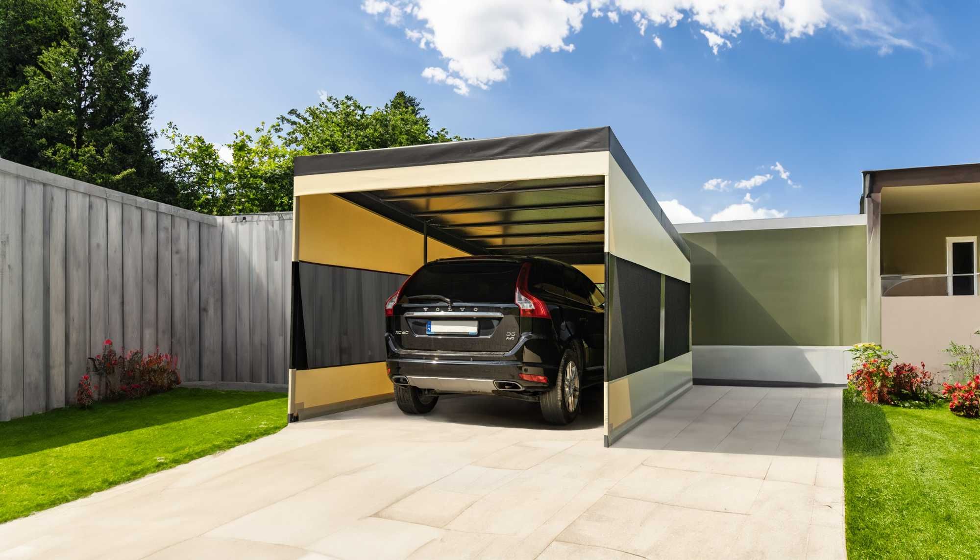 Wiata samochodowa CARPORT- Stabilna konstrukcja - Zadaszenie - Garaż