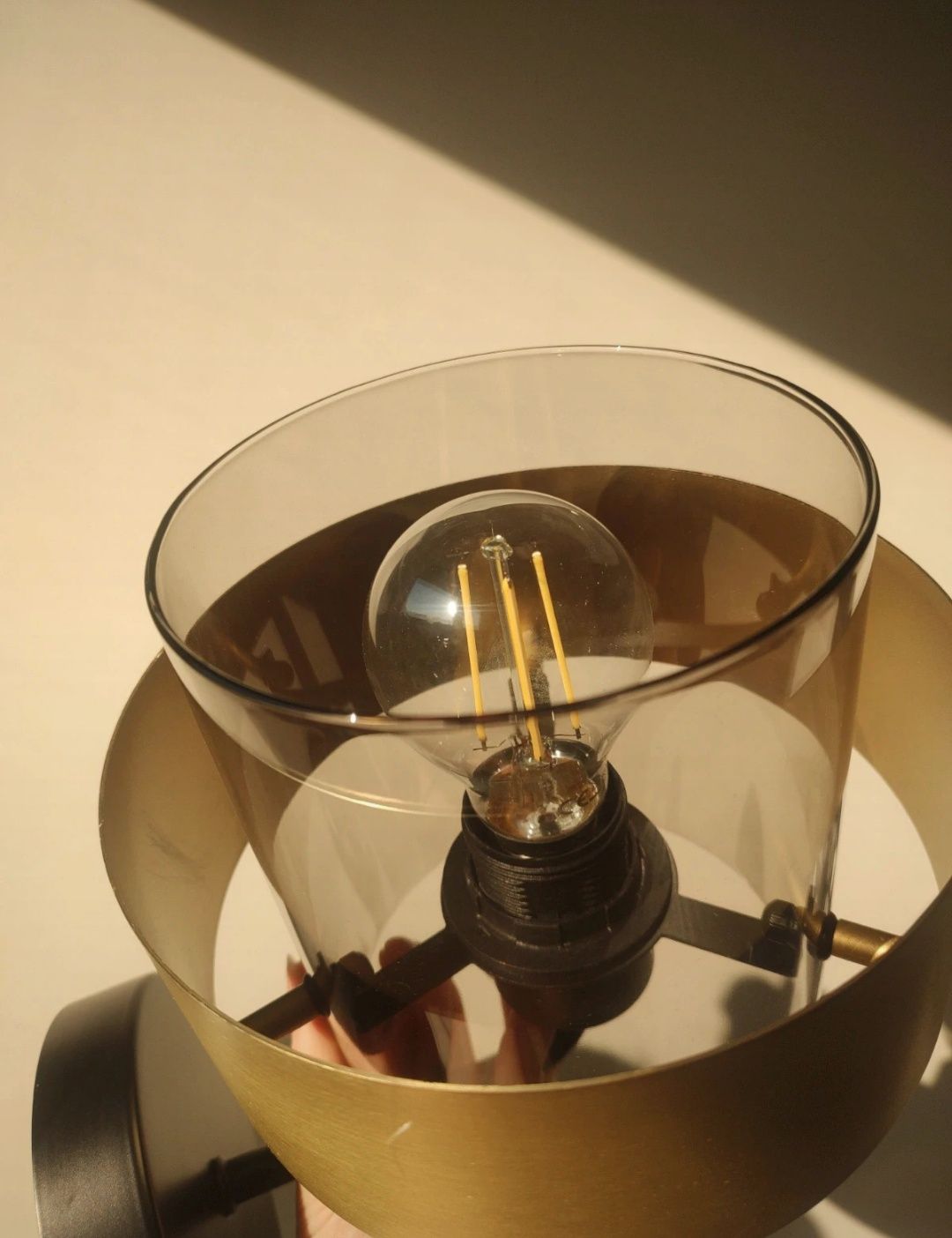 Lampa ścienna kinkiet złoty szklany Inspire Croon designerska glamour