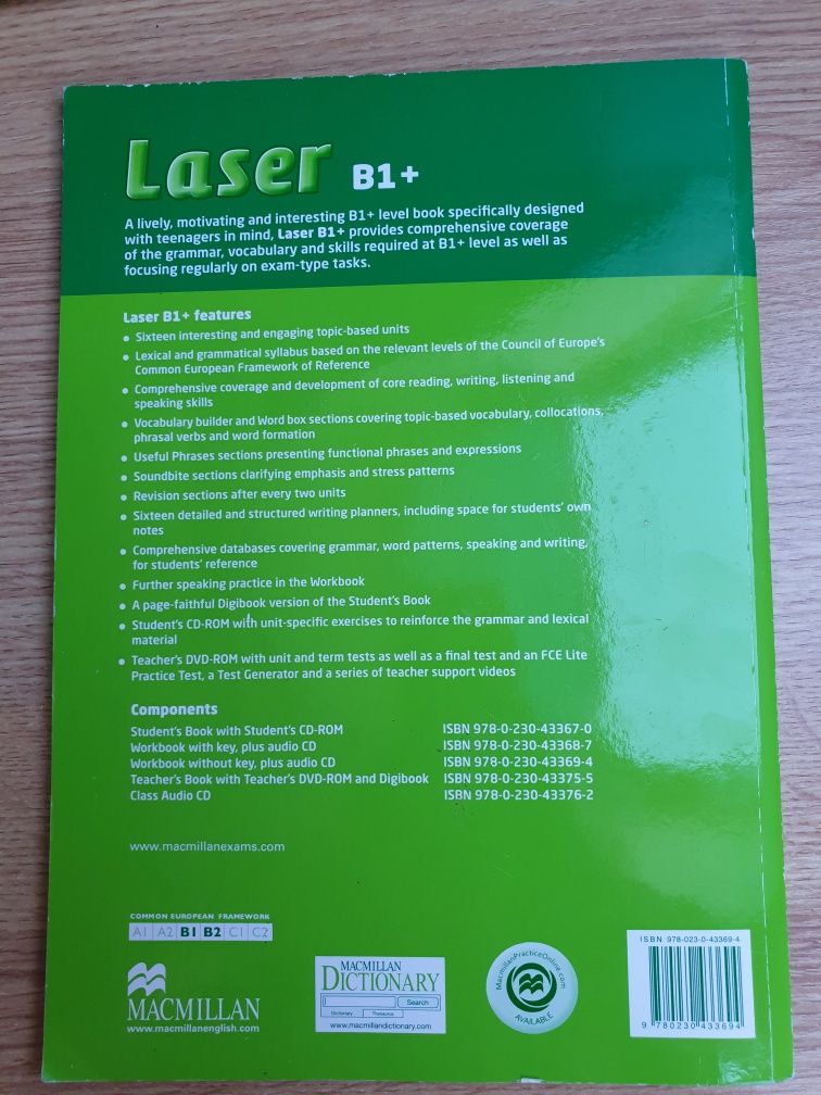 Laser B1+ podręcznik i ćwiczenia Macmillan student's book, workbook