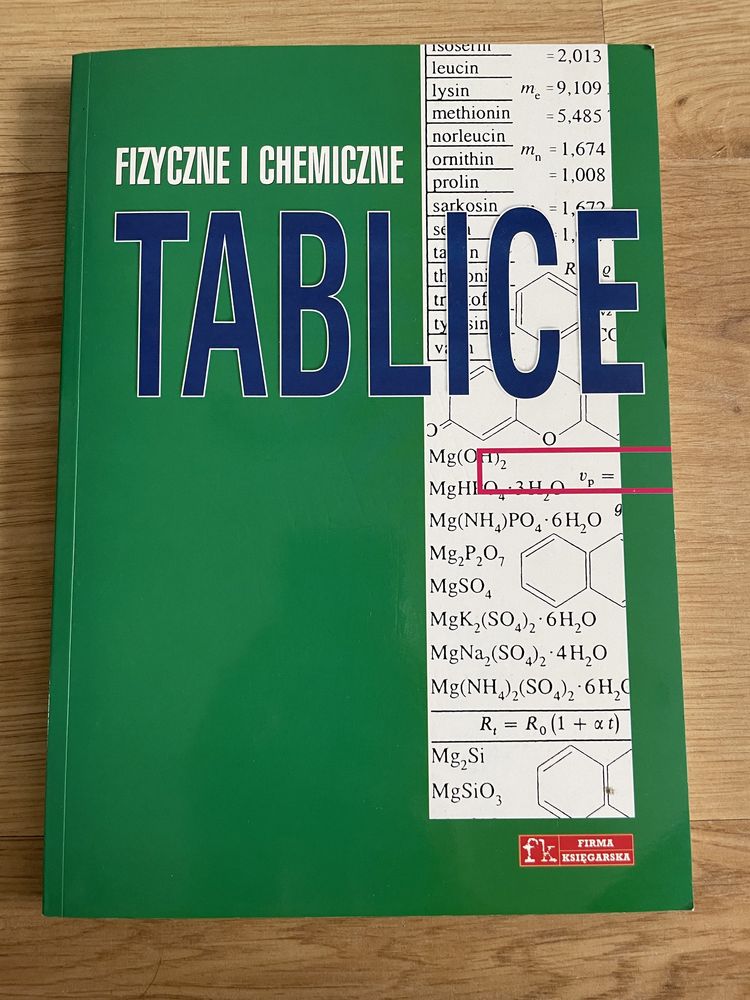 tablice fizyczne i chemiczne
