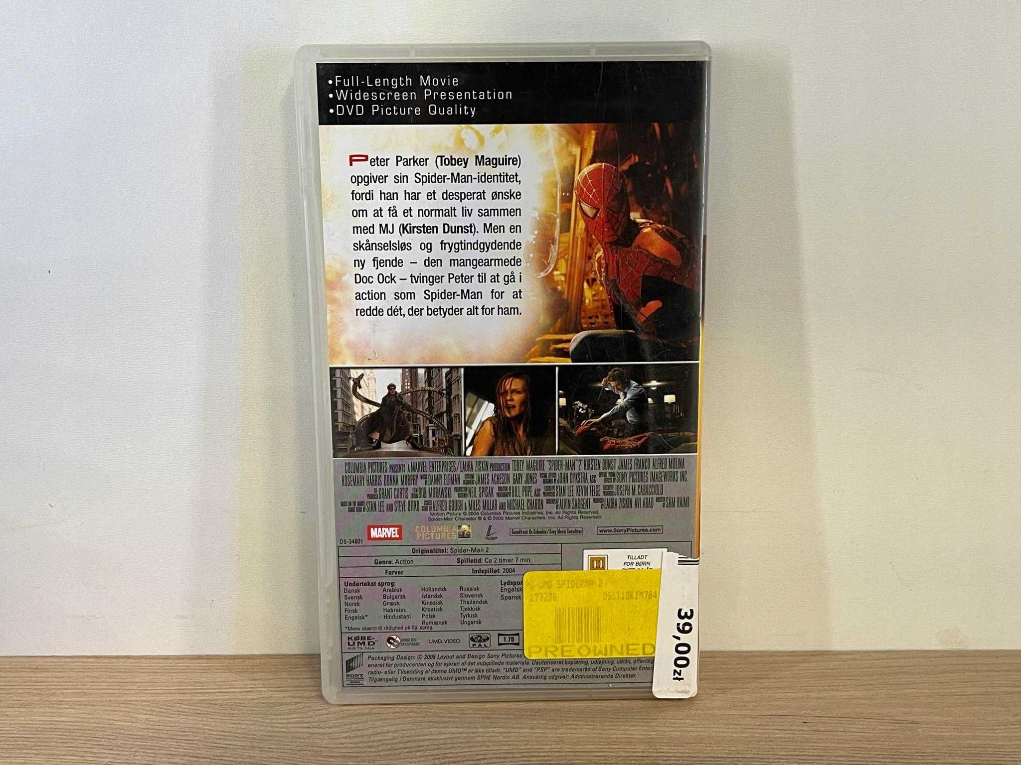 Film na PSP | Spider-Man 2 UMD VIDEO | Wydanie wielojęzykowe |