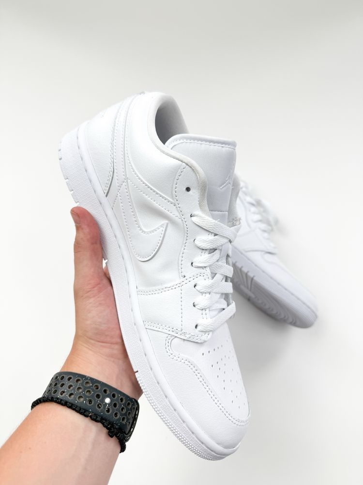 Оригінал! Чоловічі Кросівки Jordan 1 Low White (44) / Нові!
