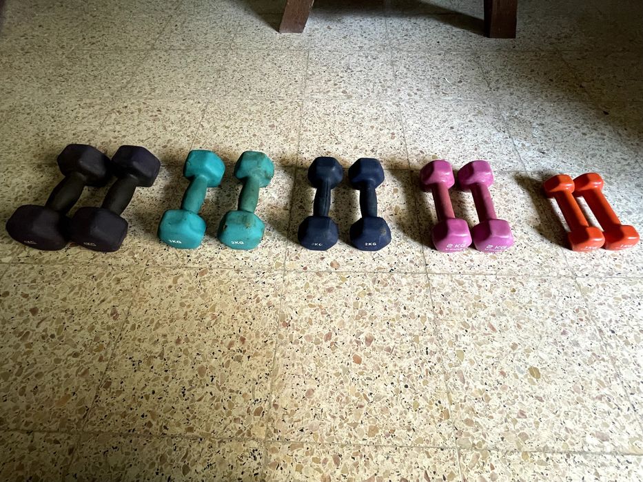 Halteres 1kg 2kg 3kg 4kg; Haltere conjunto 8kg
