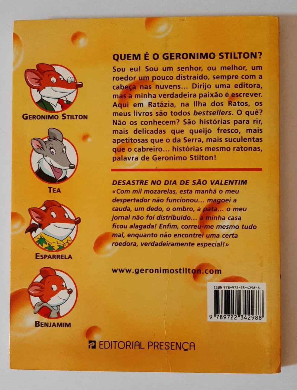 Livro Geronimo Stilton - Desastre no dia de São Valentim
