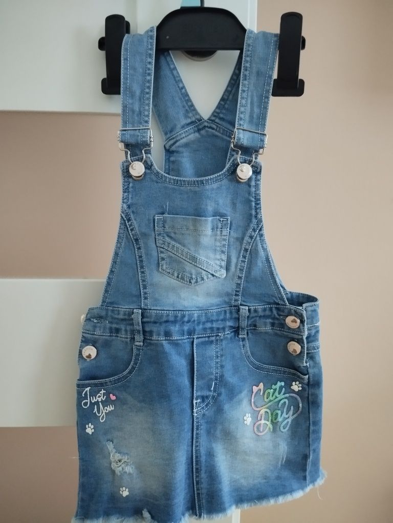 Sukienka ogrodniczka jeans dla dziewczynki 6 lat
