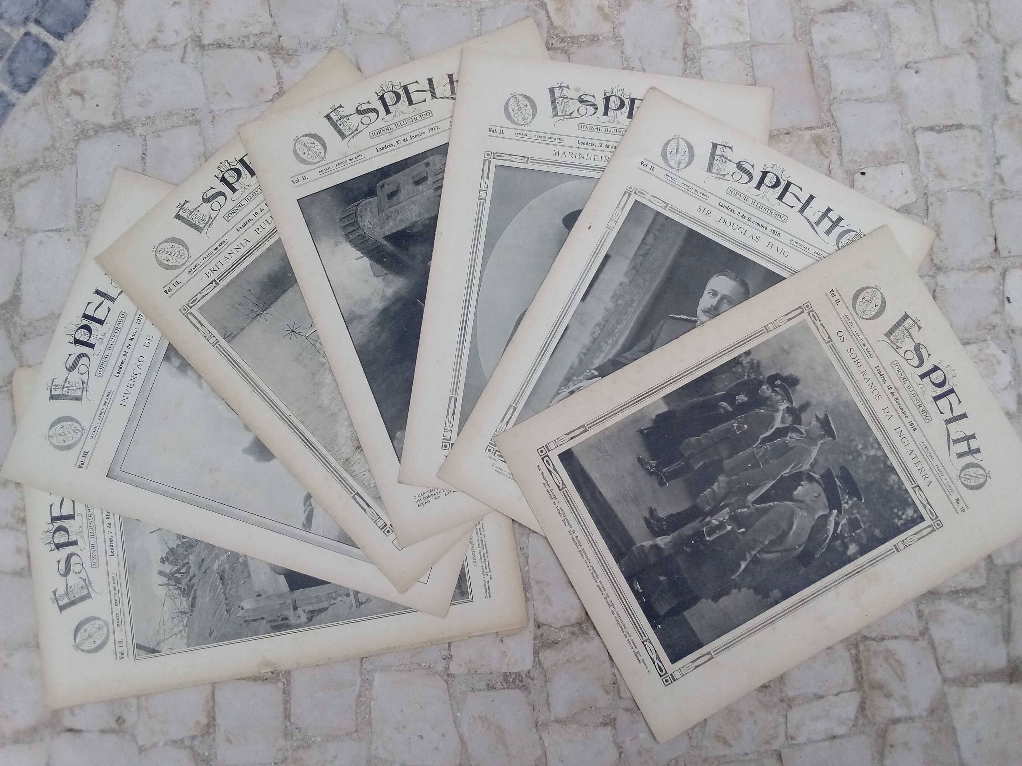 Exemplares raros do jornal ilustrado "O Espelho" (1ª Guerra Mundial)
