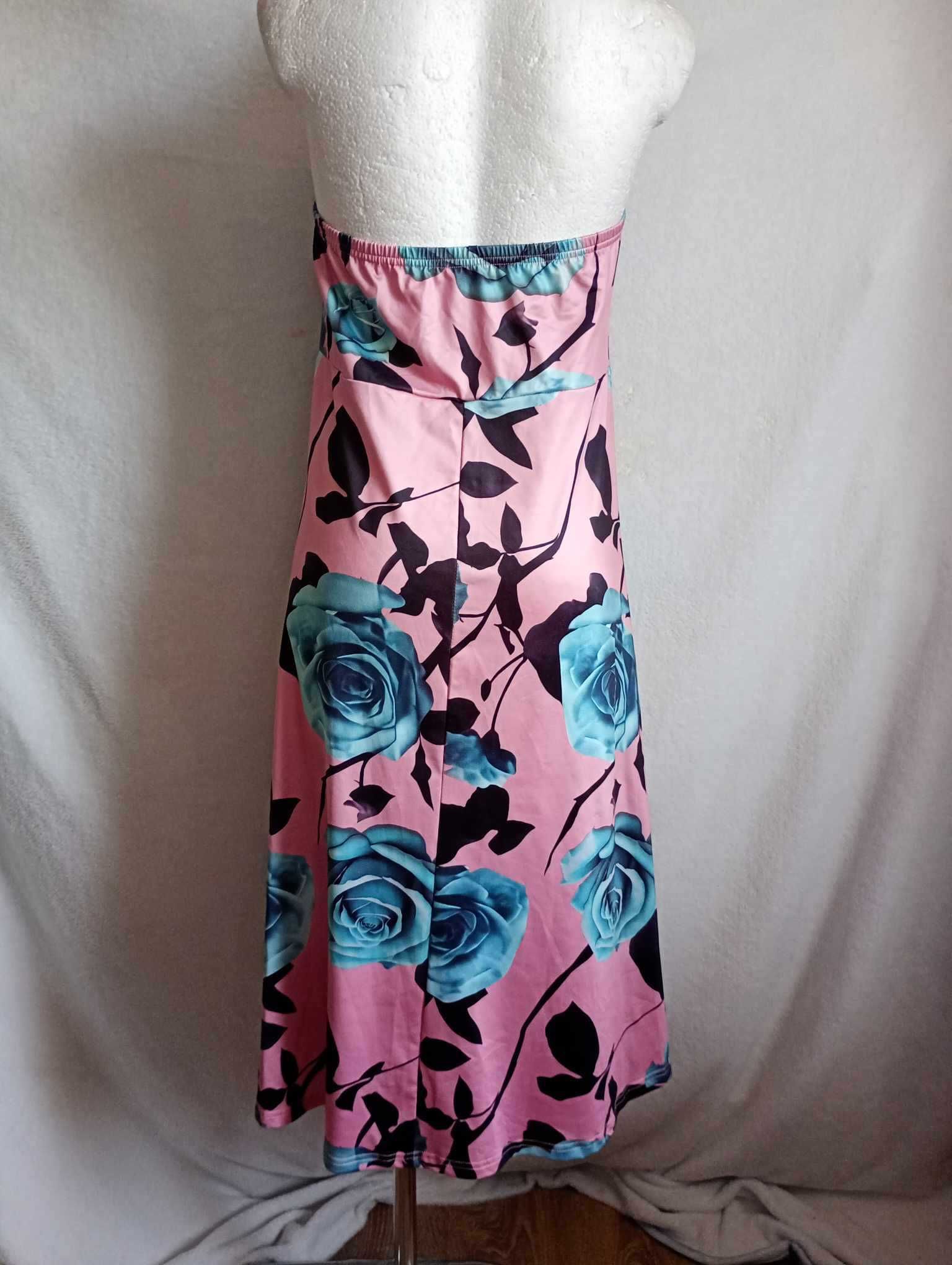 Midi sukienka w kwiaty plus size 4XL/48