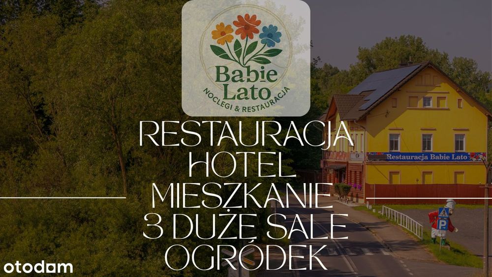 Dom, hotel, mieszkanie, ogródek. Restauracja na trasie Leśna - Lubań.