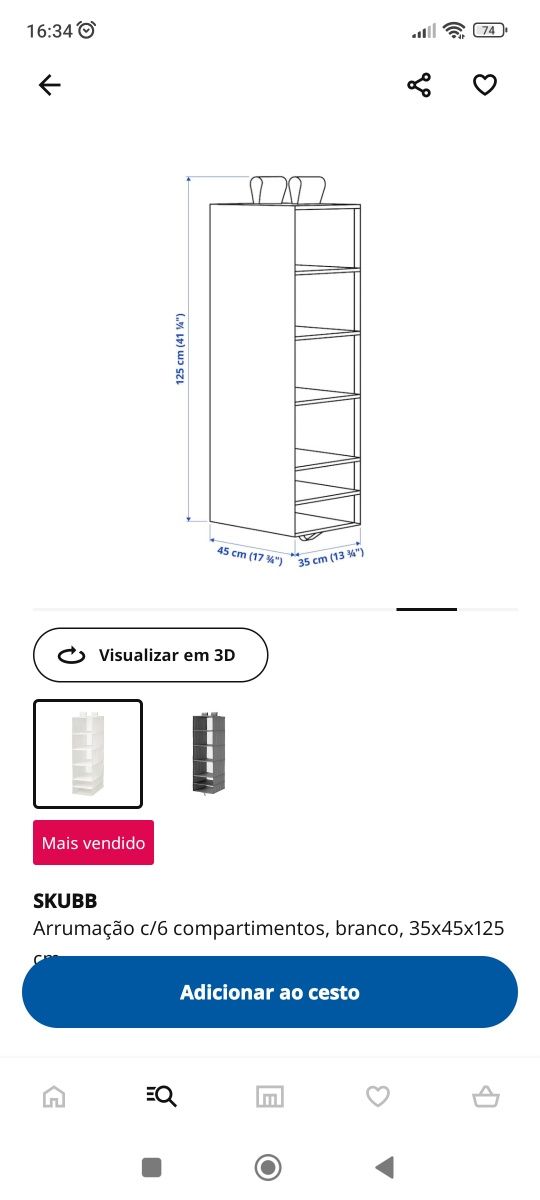 Arrumação skubb do IKEA