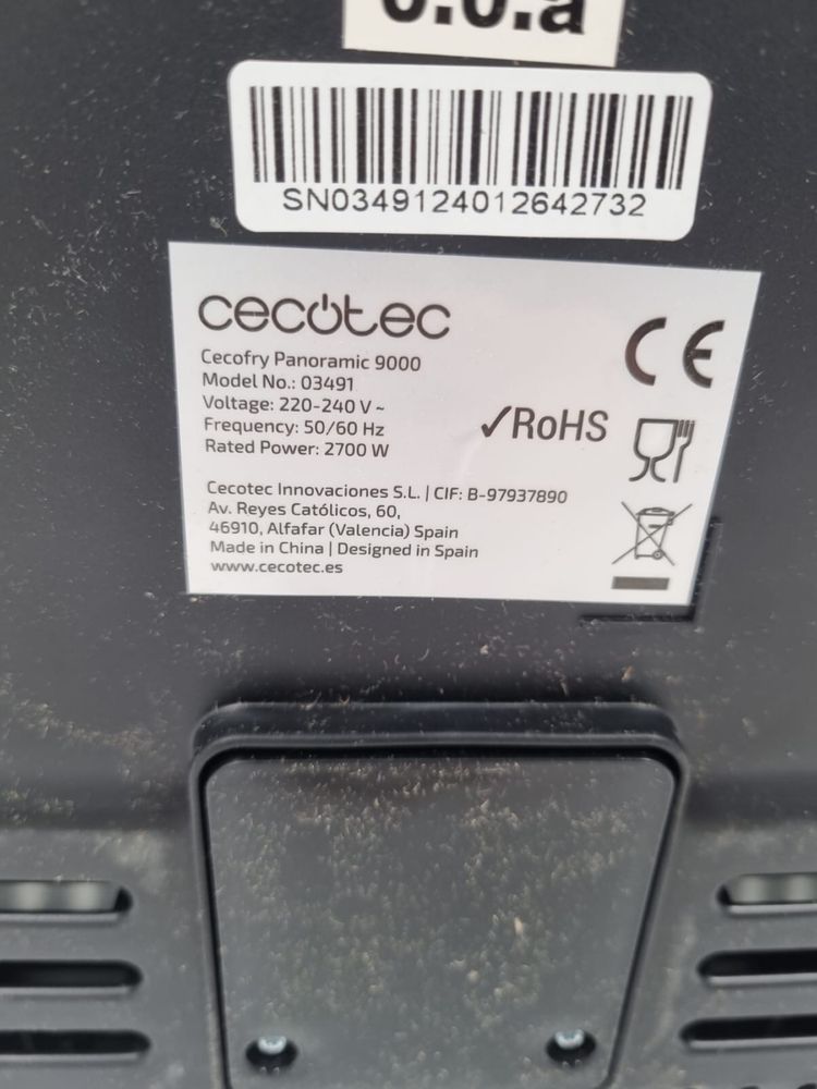 Cecotec 9l frytkownica beztłuszczowa dwie szuflady