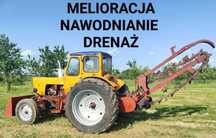 Koparka łańcuchowa ETC - ciągnik MTZ wykopy liniowe drenaż nawodnienie