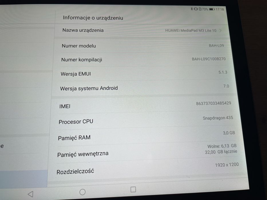 Tablet Huawei MedaPad M3 Lite 10 z etui HAMA i stojakiem - super stan