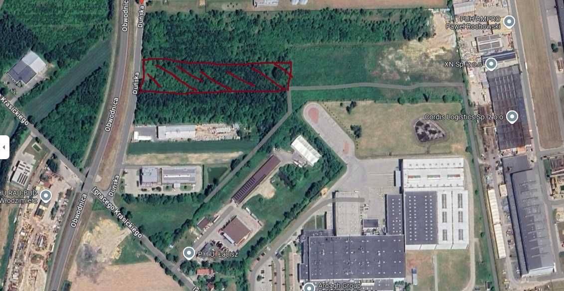 Wynajmę działkę o powierzchni 7500m² RADOMSKO ul. Duńska