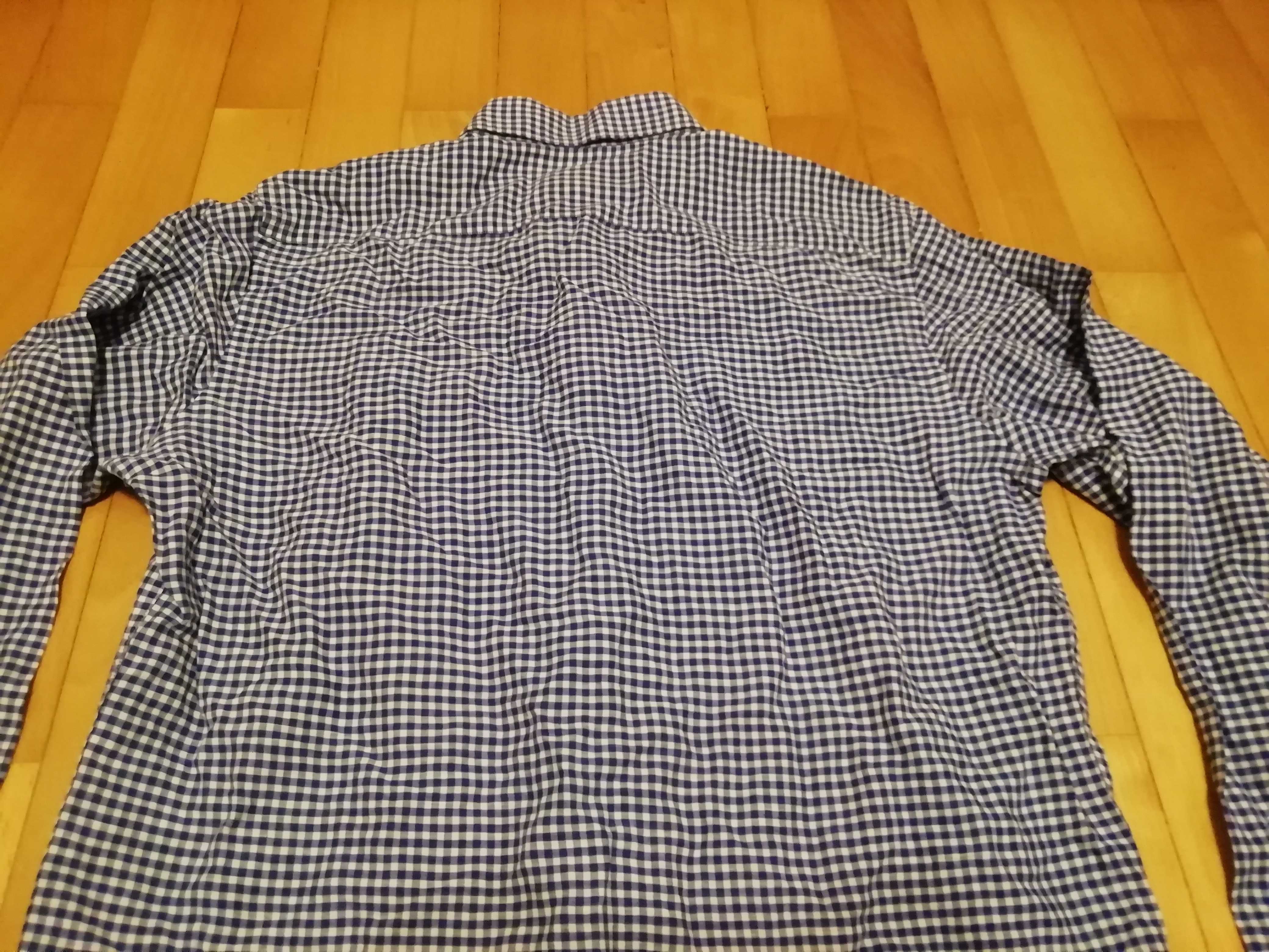 Męska koszula w kratkę Massimo Dutti Casual Fit długi rękaw M