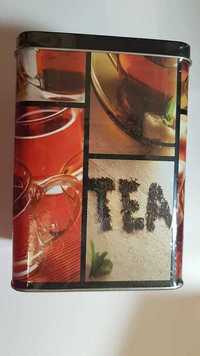 Puszka metalowa na herbatę NOWA 1 sztuka na prezent albo do kuchni