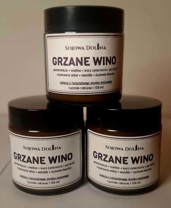 Grzane Wino - świeca sojowa ręcznie robiona [120ML]