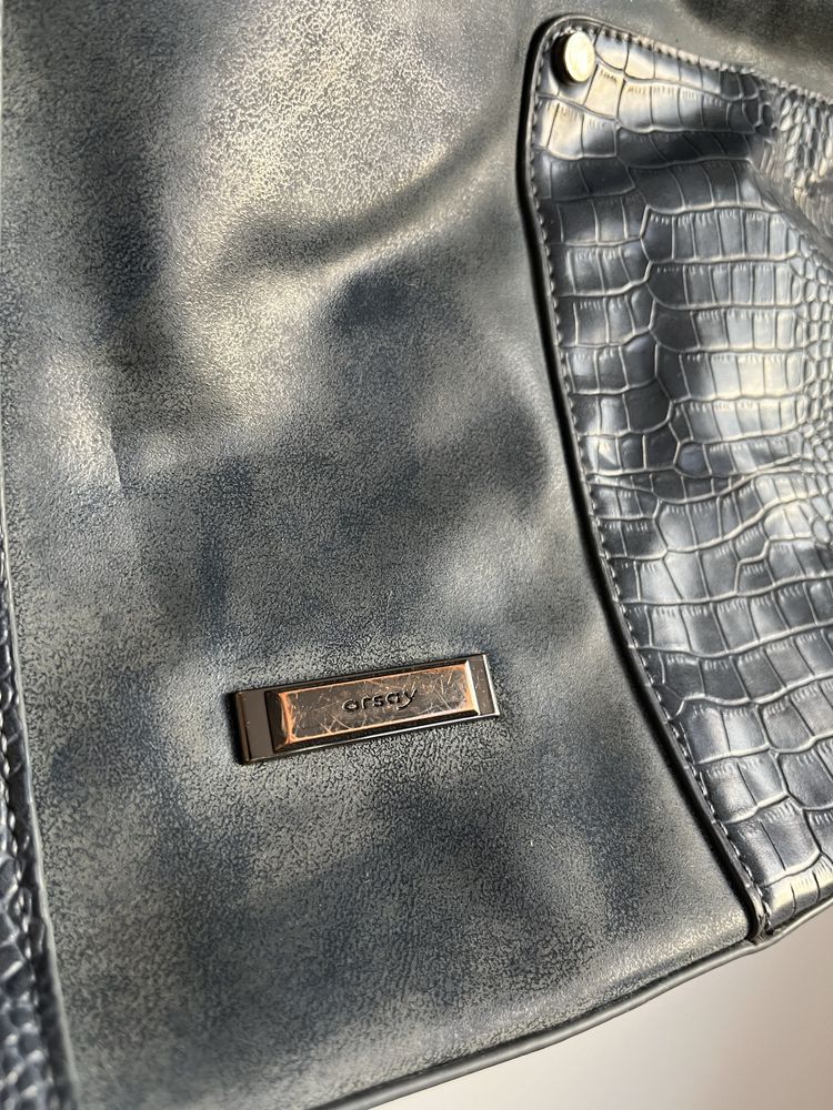 Orsay granatowa torebka shopper damska pojemna