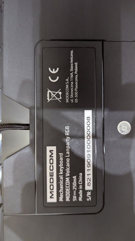 Klawiatura mechaniczna gamingowa MODECOM Vulcano
