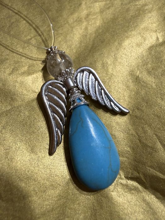 Ангел-Оберіг із Бірюзи та Гірського Кришталю