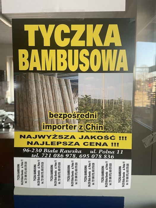 Tyczka Bambusowa Sadownicza 28/30 295. Szeroki wybór rozmiarów