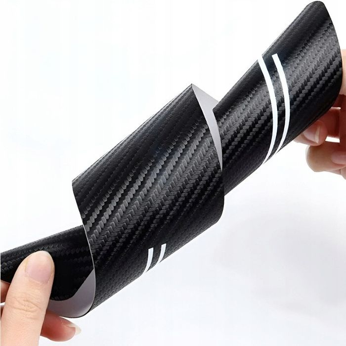 Захисна плівка накладка на пороги для BMW Чорний Карбон Плюс 4 шт