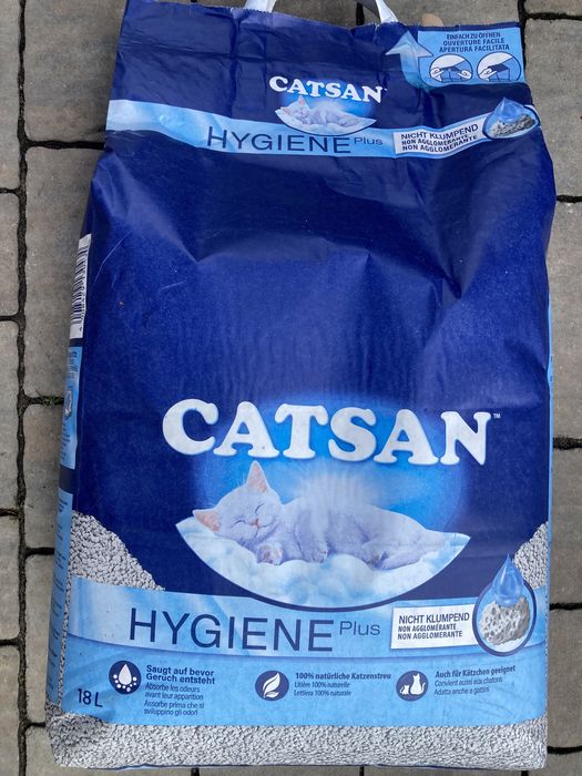 3 x 18 L Żwirek dla kota Catsan hygiene plus 18L