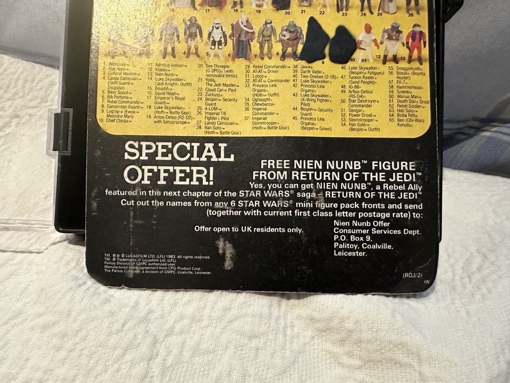 1983 Palitoy StarWars ROTJ Chief Chirpa SELADO