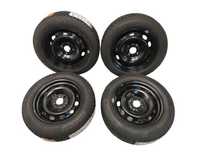 FORD 6Jx15 ORYGINALNE FELGI STALOWE R15 ET37.5 4X108 OPONY CONTINENTAL 185/60 KOŁA ZIMA BIEŻNIK ok 8.70mm