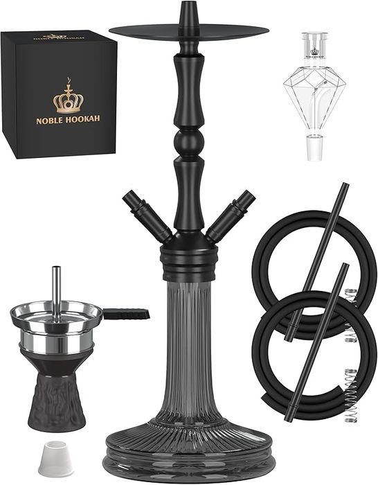 NOBLE HOOKAH Zestaw do Shishy 2 Węże Uchwyt Fajka Wodna Łapacz Melasy