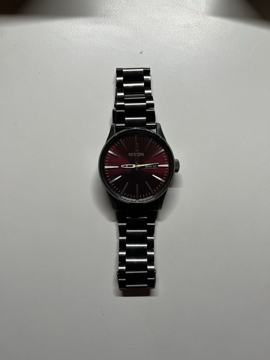 Nixon Watch Sentry SS Gunmetal / Deep Burgundy