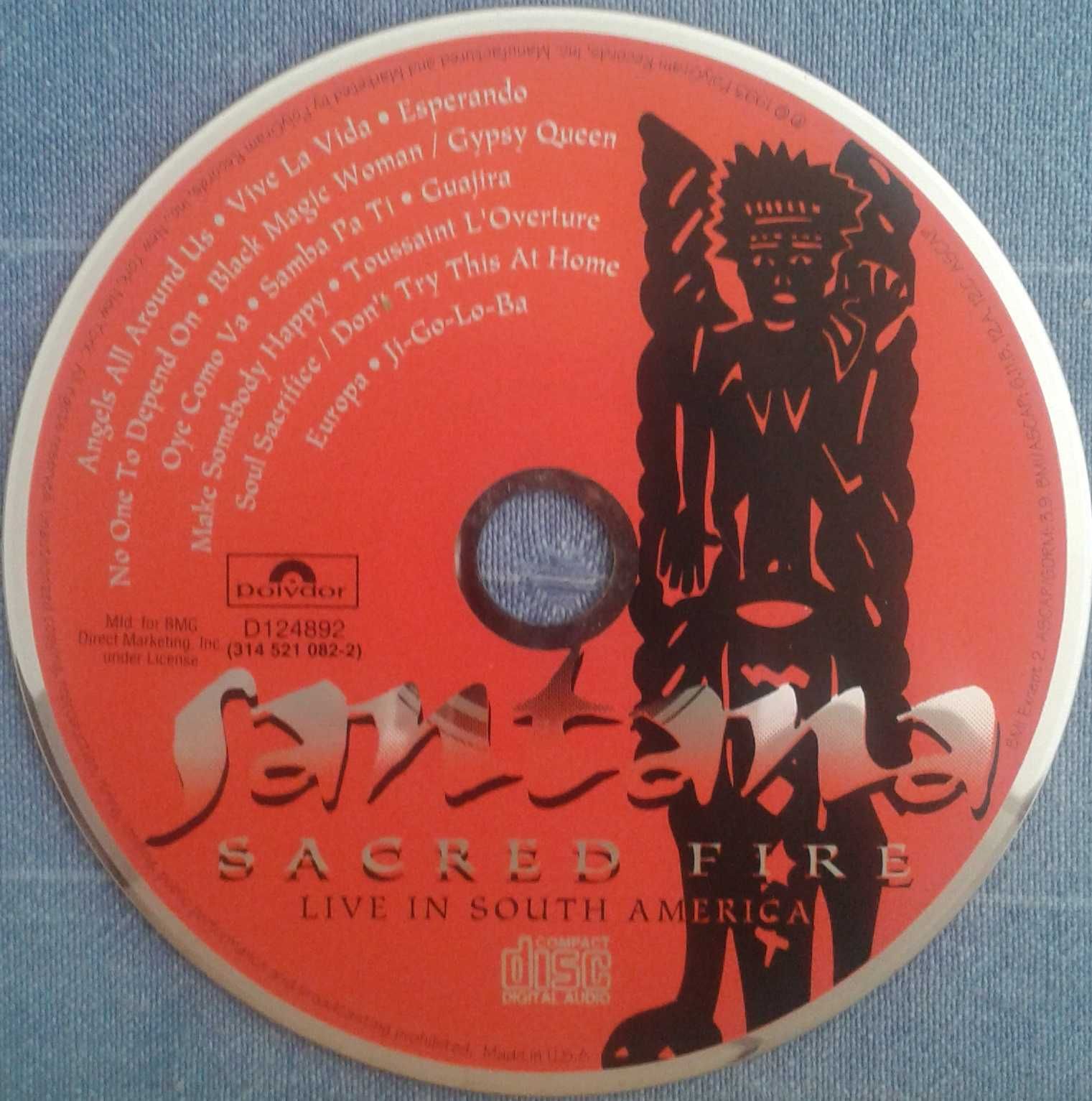 CD Santana Sacred Fire Live in South America, Inclui portes