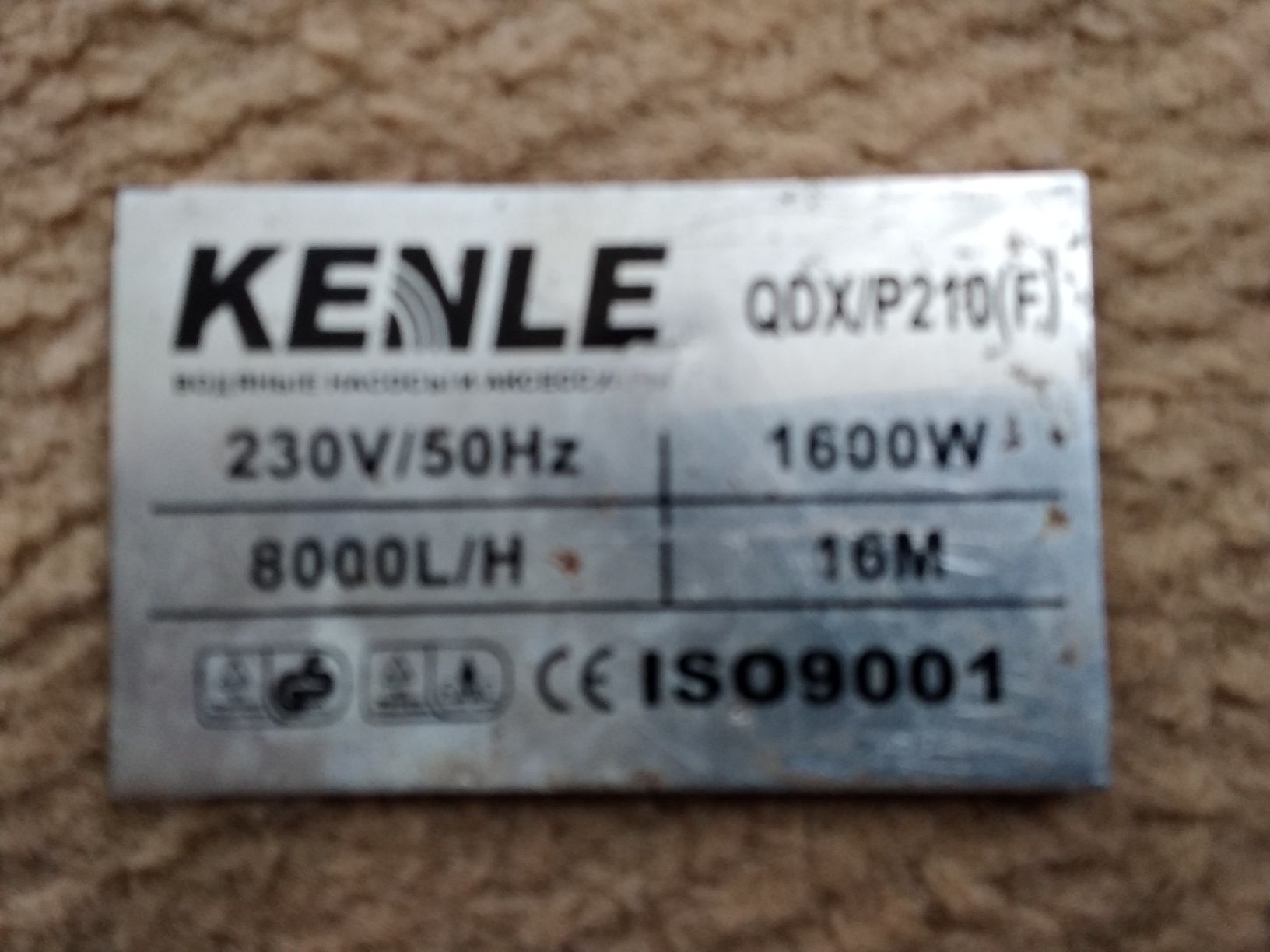Запчастини дренажний насос Kenle QDX P210 1600Вт.