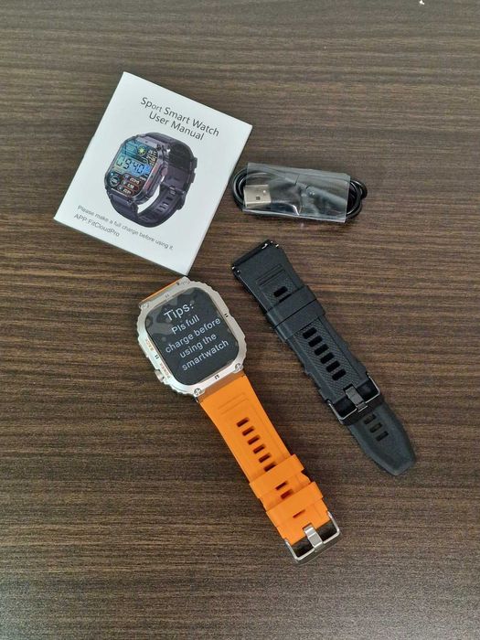 Smartwatch taktyczny, tracker aktywności fizycznej, zegarek sportowy