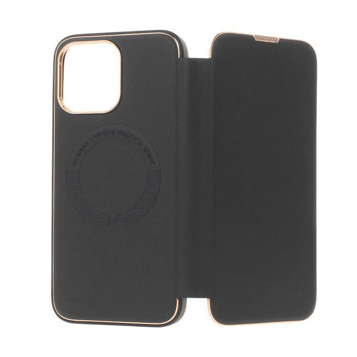 Etui Smart Gold Frame Mag Do Iphone 13 / 14 6,1" Czarny